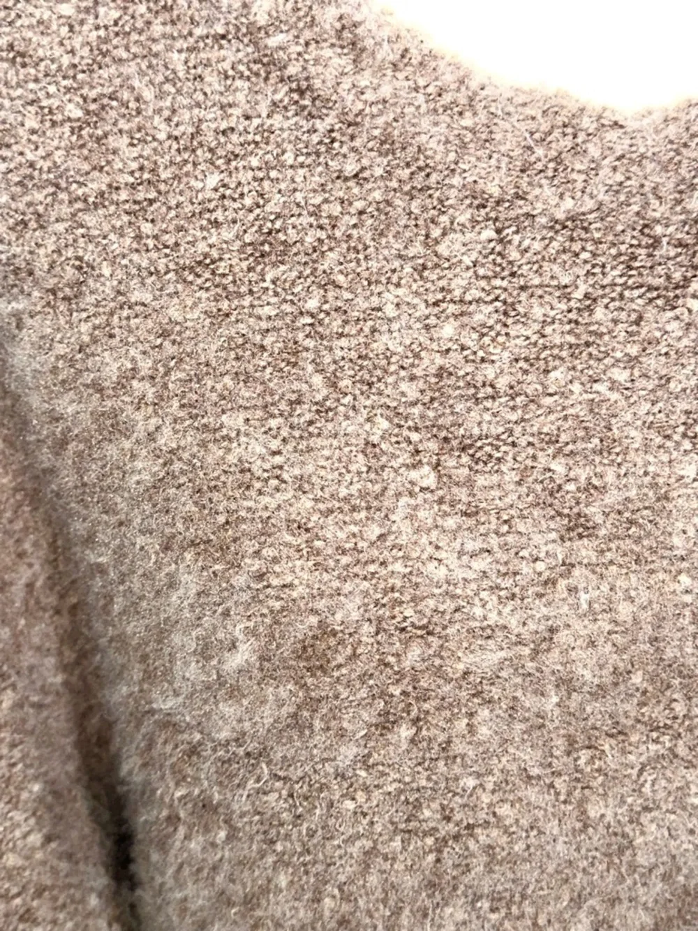 Anthropologie Sleeping on Snow Oversized Fuzzy Knit Sweater Brown Cozy Soft S